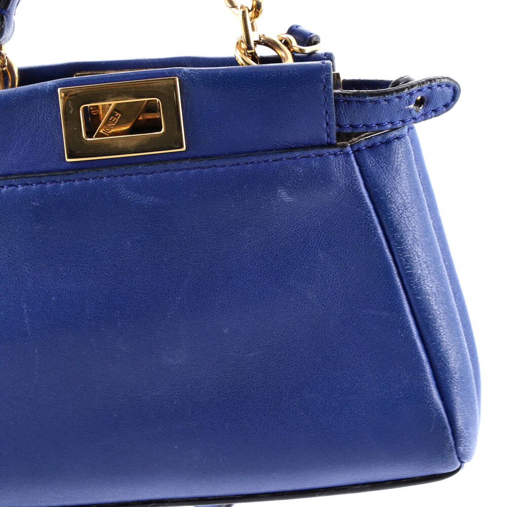 Fendi Peekaboo Bag Leather Micro #245680F79B - Picture 6 of 8